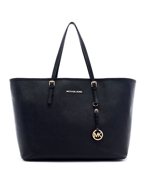 michael kors neoprene tote black|Michael Kors black medium tote.